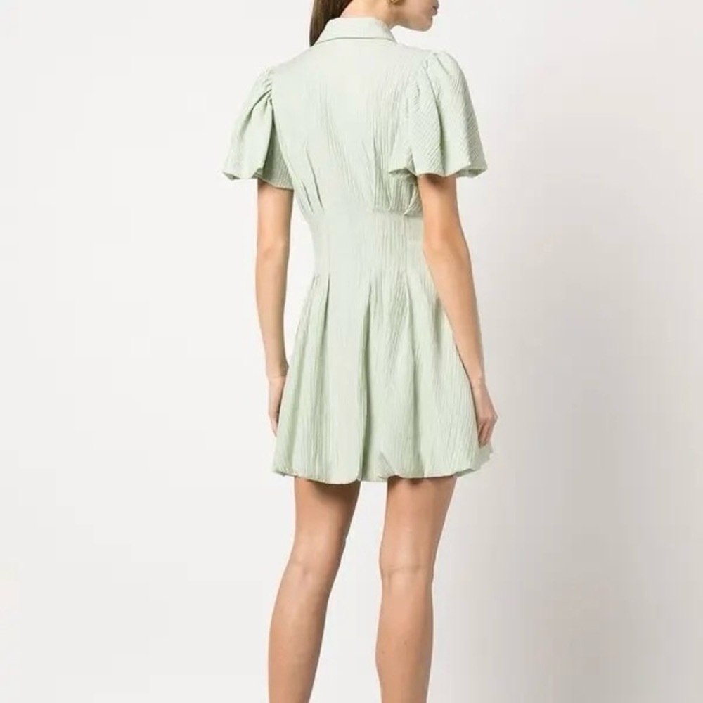 Jonathan Simkhai Green Pleated Mini Dress - Picture 3 of 12